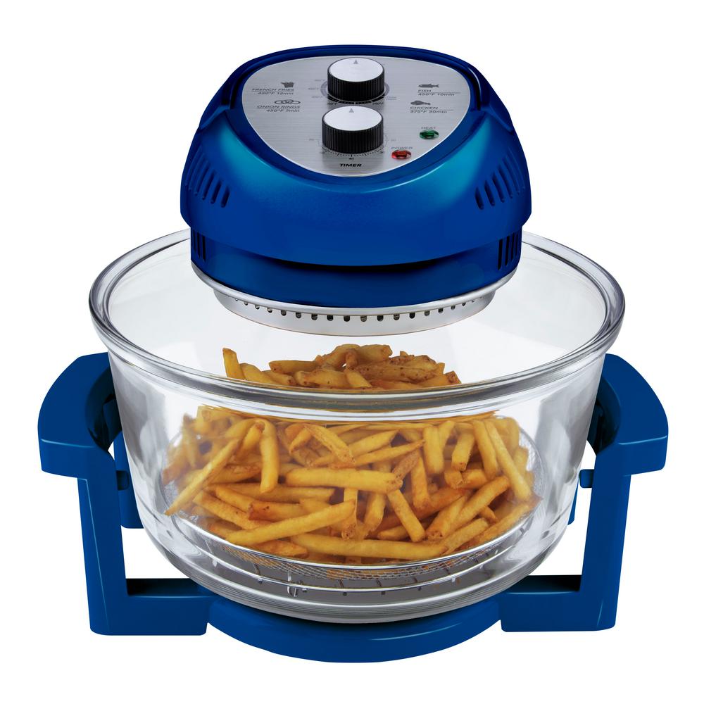 Qt. Blue Oil-less Air Fryer with Built-In Timer by Big Boss